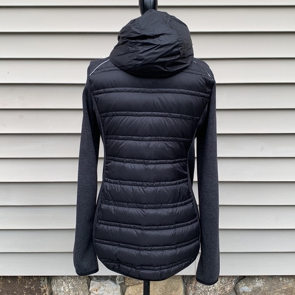 Michael MICHAEL KORS Mixed Media Quilted Jersey Knit Jacket - Black/Gray - Picture 10 of 16